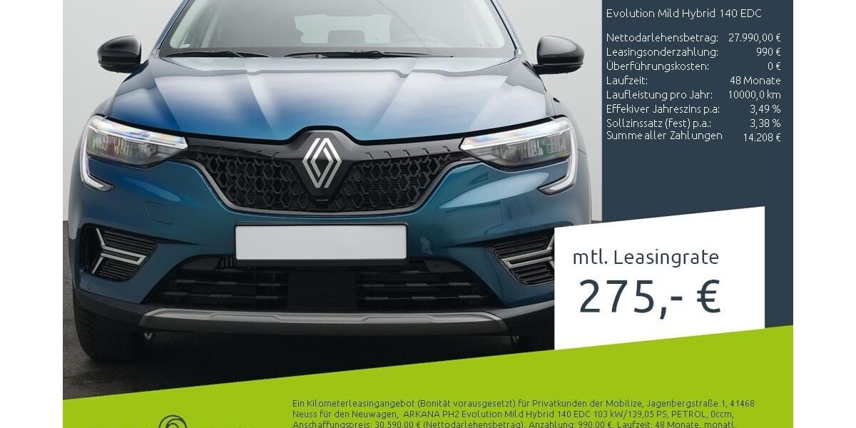 Renault Arkana 2.397 km 26.230 &euro; Münster - Amelsbüren 48163