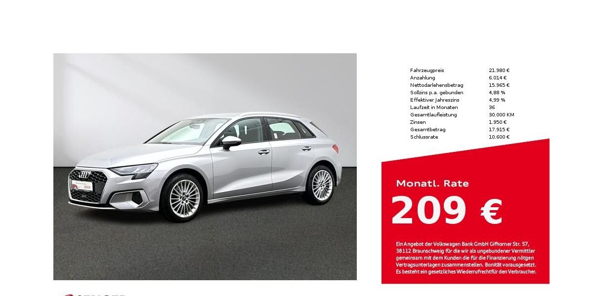 Audi A3 57.682 km 21.980 &euro; Münster 48153