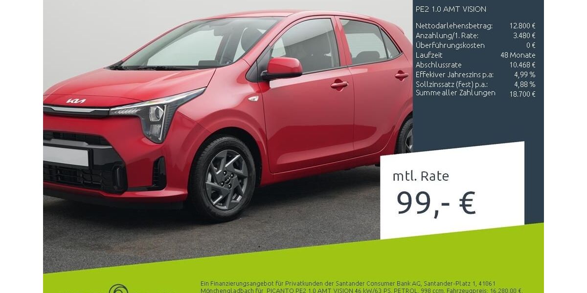 Kia Picanto 9.480 km 16.280 &euro; Münster - Amelsbüren 48163