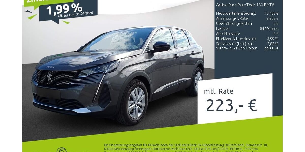 Peugeot 3008 18.824 km 19.260 &euro; Münster - Amelsbüren 48163