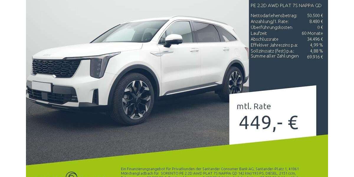 Kia Sorento 4.900 km 58.980 &euro; Münster 48163